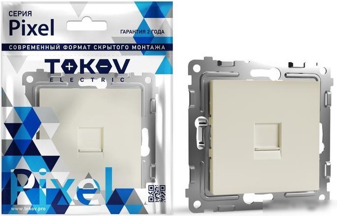 Розетка компьютерная Tokov Electric Pixel TKE-PX-RC1-C02