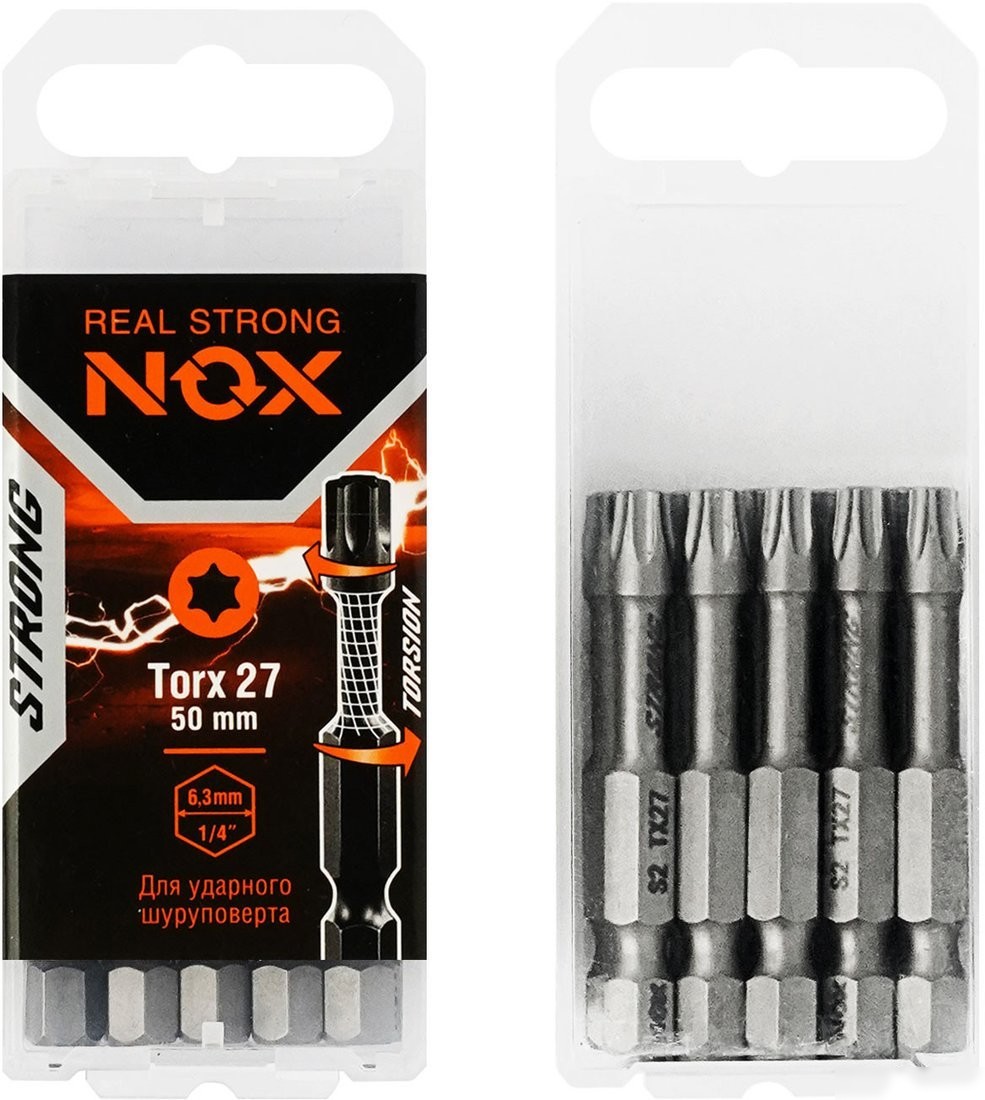 Набор бит Nox Strong Torsion E6.3 Tx-27-50 339275 (10 шт)