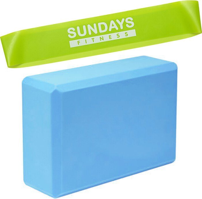 Набор для йоги Sundays Fitness IR97630 + IR97416 (голубой)