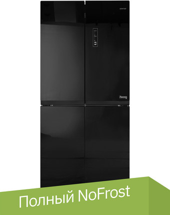 Четырёхдверный холодильник CENTEK CT-1756 NF Black Glass