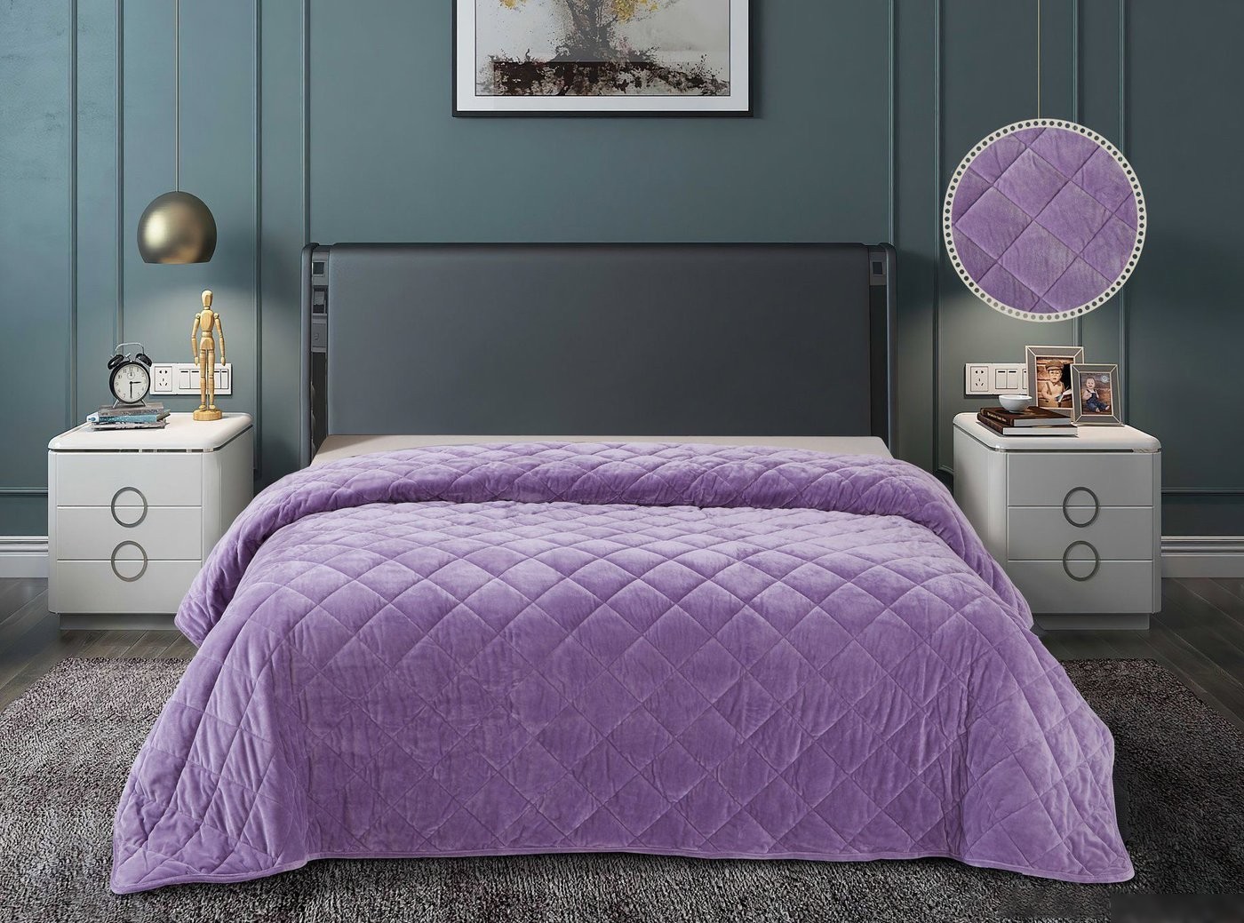 Покрывало Luxor QV 17-3612 велюр (220x240, amethyst)