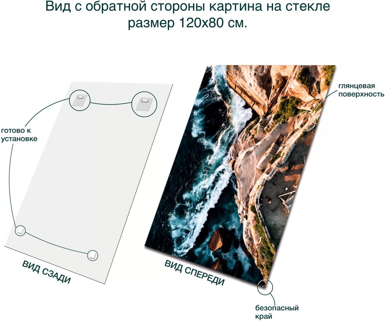Картина Stamprint Каменистый обрыв NT030 (120x80)