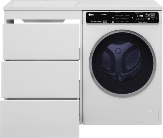 Brevita Тумба под умывальник Grafit 60 GRA-01060-023Я (левый, белый)