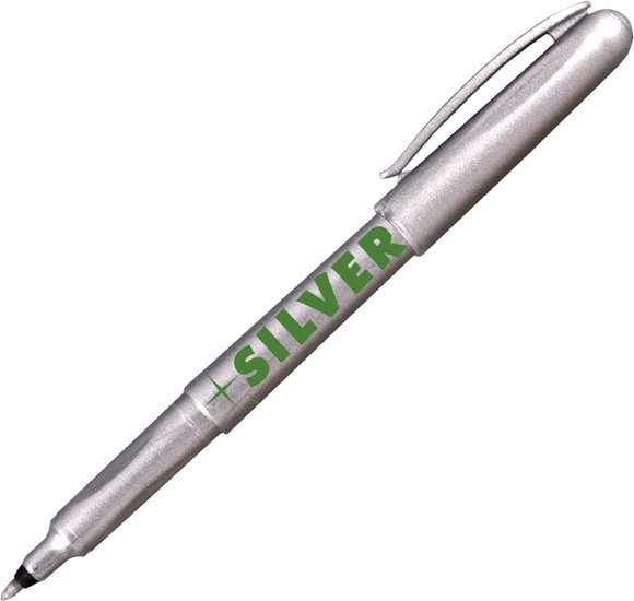 Маркер перманентный Centropen 1.0 мм 2670 0194 (серебристый)