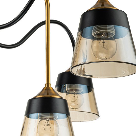 Подвесная люстра Escada 1147/8P (Black/Brass)