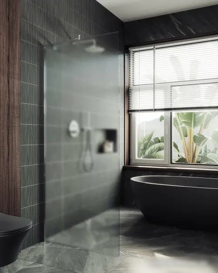 Душевая стенка MaybahGlass 195x79 MGD-700-5у (сатин стекло/хром матовый)