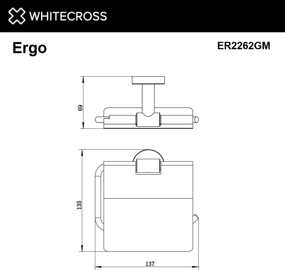 Держатель для туалетной бумаги Whitecross Ergo ER2262CR (хром)
