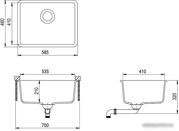 Кухонная мойка Aquasanita Arca SQA102W (alumetallic 202)