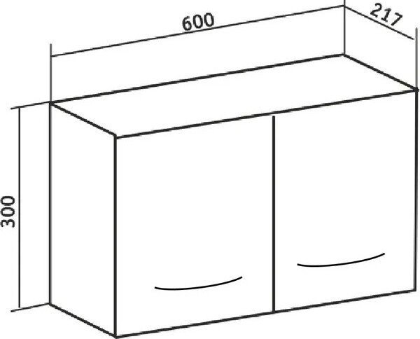 Runo Шкаф для ванной Рондо 60х30