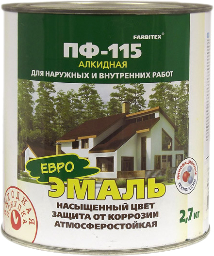 Эмаль Farbitex ПФ-115 2.7кг (синий) [Ф3463370]