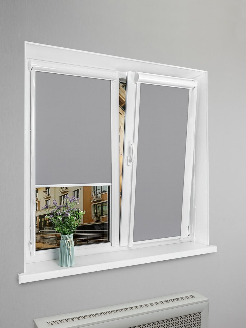 Рулонные шторы Sundays Home UNI-2 LM 68-07 38x160 (светло-серый, левая)