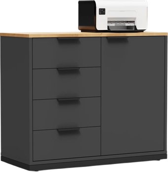 Тумба Crafto Вера 04 90x40x75 (графит дуб)