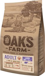 Сухой корм для собак Oak's Farm Беззерновой для взрослых собак всех пород. Ягненок (2 кг)