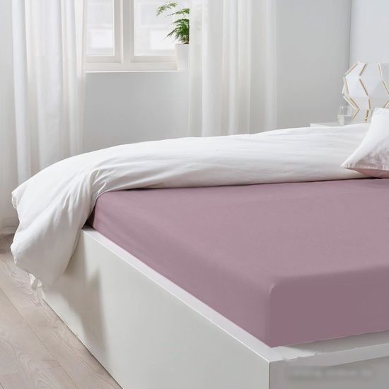 Постельное белье Luxsonia Трикотаж на резинке 160x200 Мр0010-37 (лиловый)