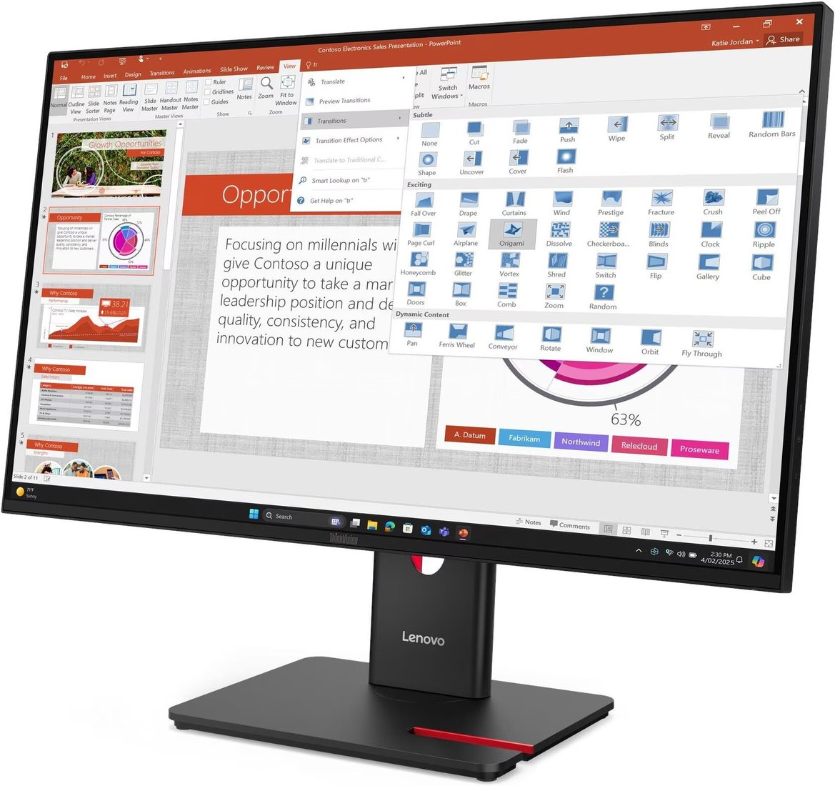 Монитор Lenovo ThinkVision T27-40 64A5MAT6EU