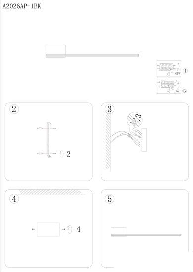 Бра Arte Lamp A2026AP-1BK