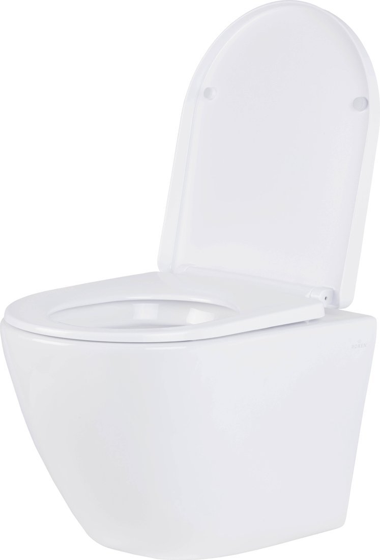 Унитаз подвесной Roxen Antares в комплекте с инсталляцией StounFix Dual Fresh 6 в 1 968050 (кнопка: брашированное золото)