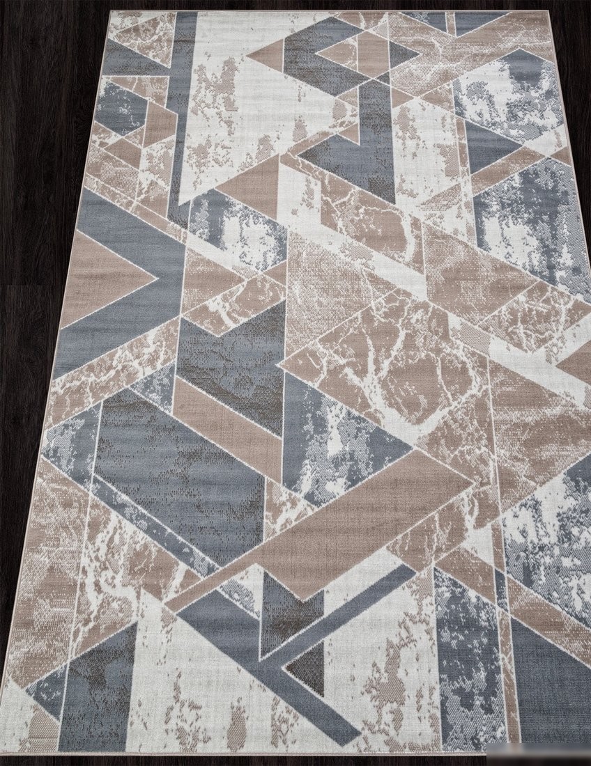 Ковер для жилой комнаты Merinos Sierra F354-STAN-BEIGE-BLUE (2.5х5)