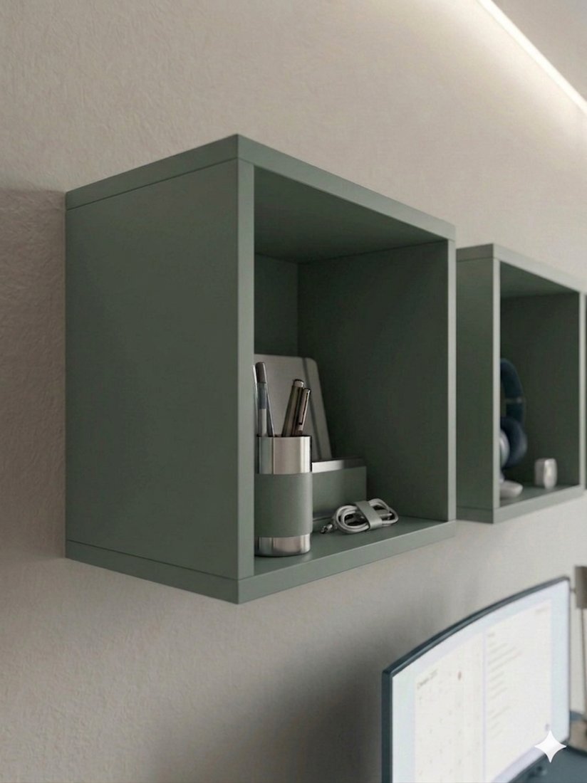 Полка ML Smart Group Свирь 35x25x35 (зеленый эвкалипт)
