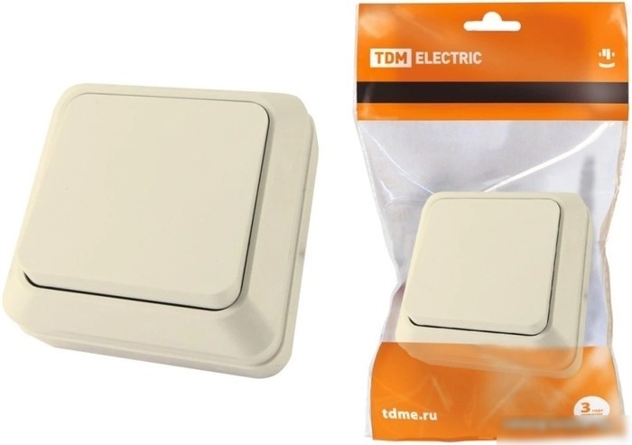 Выключатель TDM Electric Ладога SQ1801-0002 (слоновая кость) Выключатель TDM Electric Ладога SQ1801-0002 (слоновая кость)