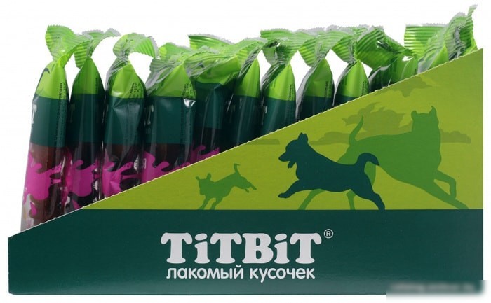 Лакомство для собак TiTBiT Съедобная игрушка косточка с ягненком Standart (12 шт)