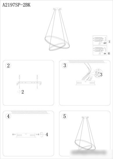 Подвесная люстра Arte Lamp Frodo A2197SP-2BK