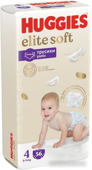 Трусики-подгузники Huggies Elite Soft Pants 4 Giga (56 шт)