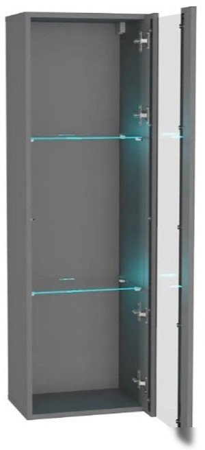 Шкаф-витрина НК-Мебель Point тип-21 71775200 (серый графит)
