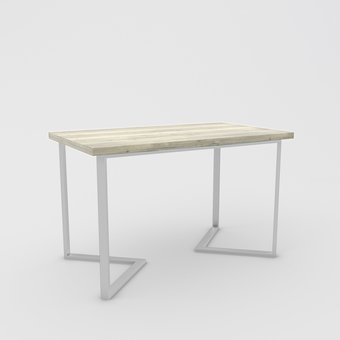 Кухонный стол Hype Mebel Дельта раздвижной 125x75 (белый/древесина белая)