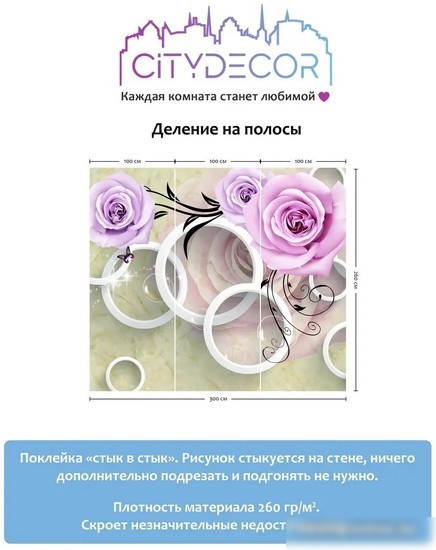 Фотообои Citydecor Абстракция 70 300x260