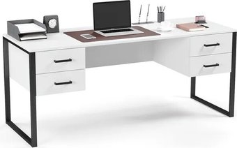 Стол Soma Slava 180x66 (белый/черный)