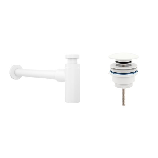 Сифон Wellsee Drainage System 182108003 (сифон, донный клапан, матовый белый)