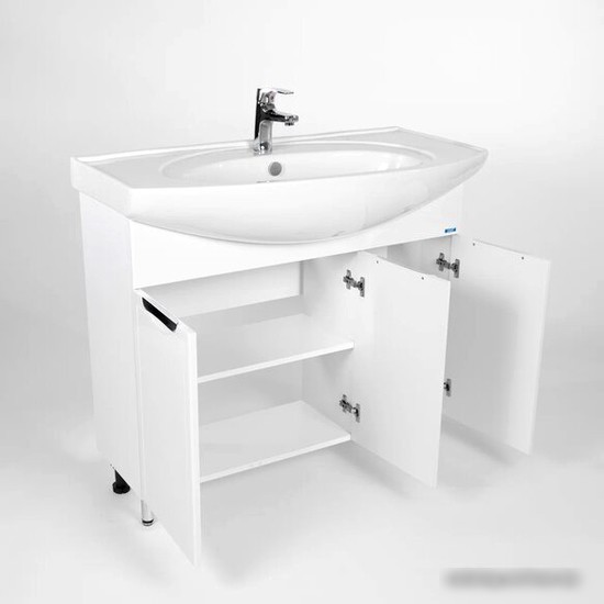 Viant Тумба Лима с умывальником Энигма 100 VLIM100EN-T3ST + 1WH207777