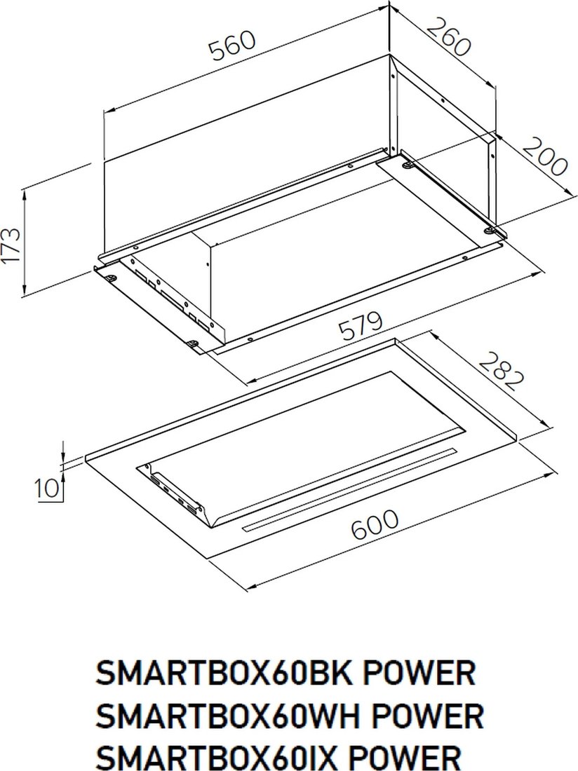 Кухонная вытяжка Meferi SMARTBOX60BK Power