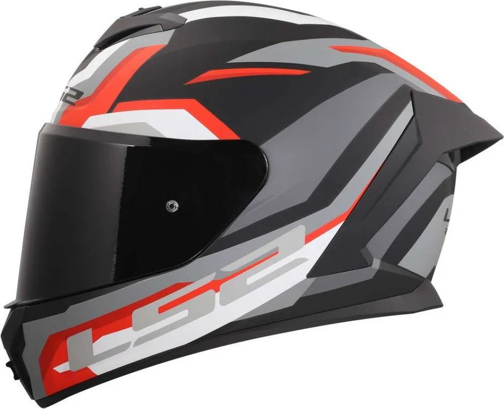 Мотошлем LS2 FF820 Rapid III Hyper (M, черный/красный)