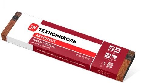 Битумная черепица Технониколь Коньково-карнизная (Красный микс, 5м2)