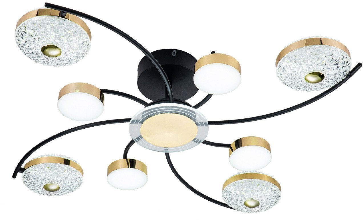 Припотолочная люстра Escada 10208/8LED (черный/золото)