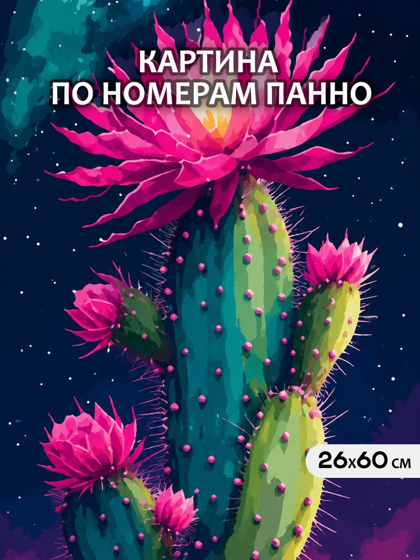 Картина по номерам Молли Цветущий кактус HRM0141