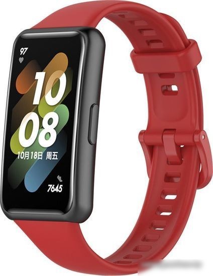 Ремешок Rumi силиконовый для Huawei Band 7 (красный)