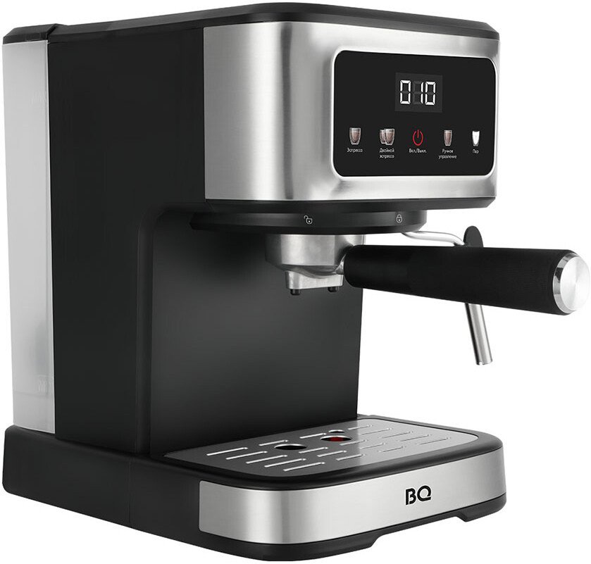 Рожковая кофеварка BQ ECM1077M (сталь/черный)