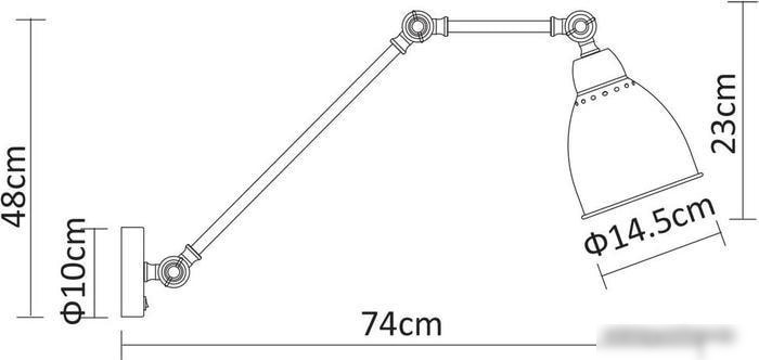Бра Arte Lamp A2055AP-1AB
