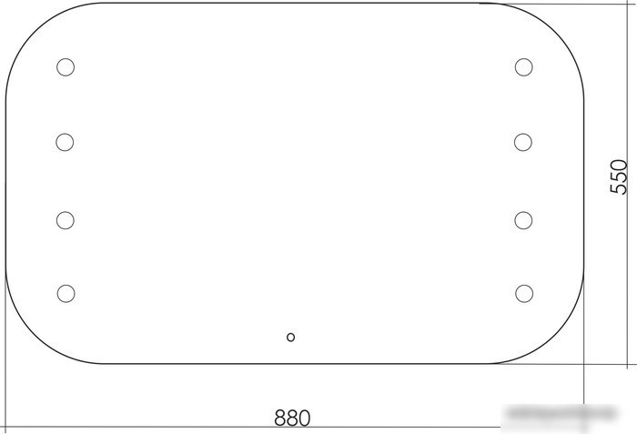 Silver Mirrors Tony 80x55 LED-00002479