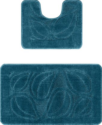 Набор ковриков Maximus Flora 2569 (50x80/40x50, темно-синий)