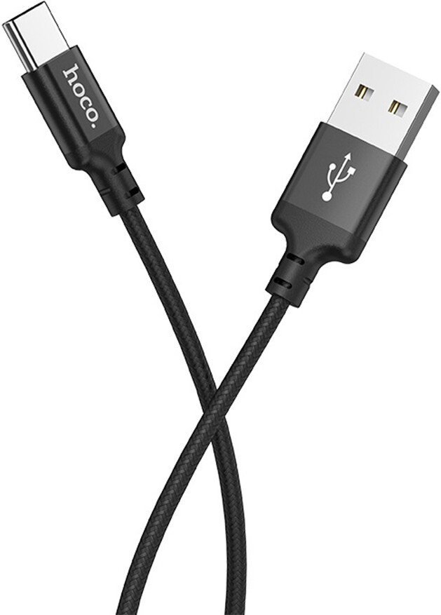 Кабель Hoco X14 USB Type-A - USB Type-C (1 м, черный)