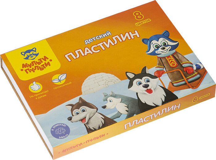 Пластилин Мульти-пульти Енот на Аляске ДП_10233 (8цв)