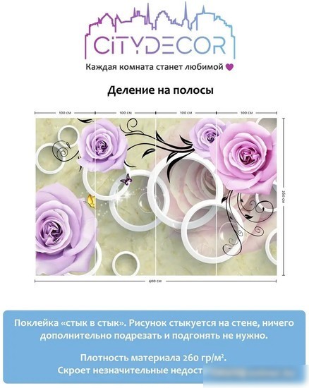 Фотообои Citydecor Абстракция 70 400x260