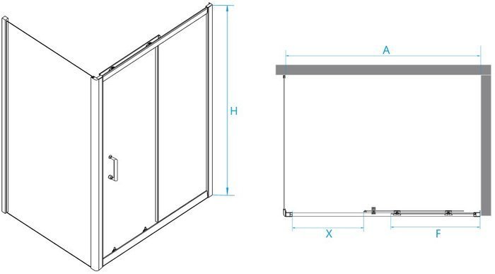 Душевой уголок RGW PA-74B 410874150-14 150x100 (черный/прозрачное стекло)