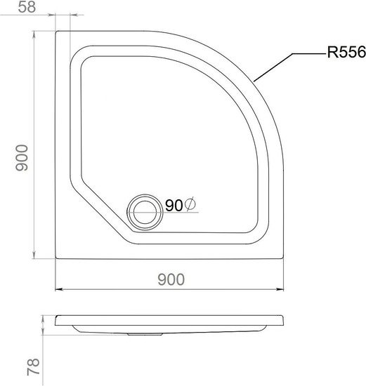 Душевой поддон Triton ПД2 90x90