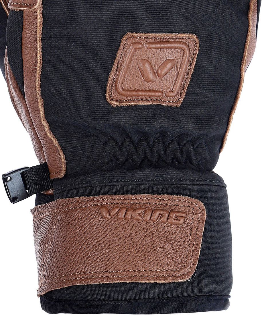 Горнолыжные перчатки Viking Knox 140/25/8255-0989 (р.7, черный/коричневый)