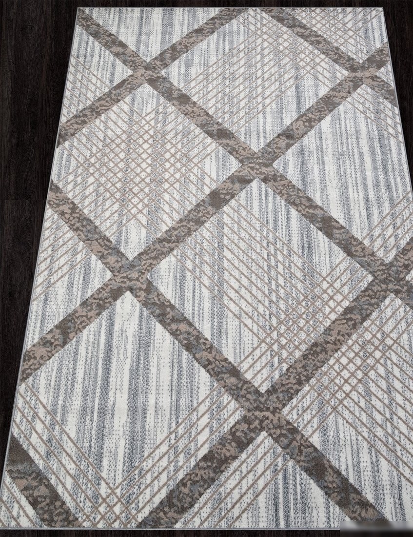 Ковер для жилой комнаты Merinos Sierra F351-STAN-CREAM-BLUE (3x4)
